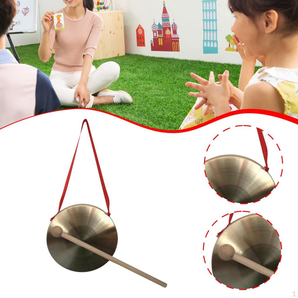 Messing Gong Chinesisches Traditionelles Schlaginstrument für Kinder Hand Party