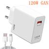 GAN 120W USB Charger Phone Charger QC 5.0 4.0 3.0 Fast Charging Adapter For iPhone 14 13 12 Samsung Huawei Realme Usb Chargeur