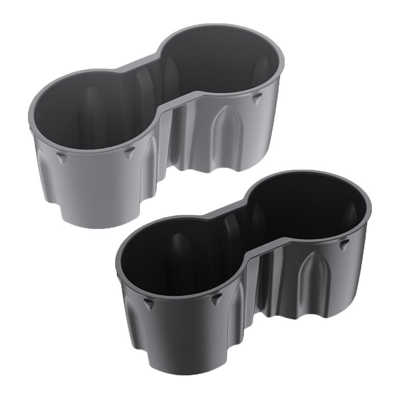 TPE Water Cup Holder Accessories Water Proof Console Cup Holder Insert Double Hole Holder for Tesla Model 3 Model