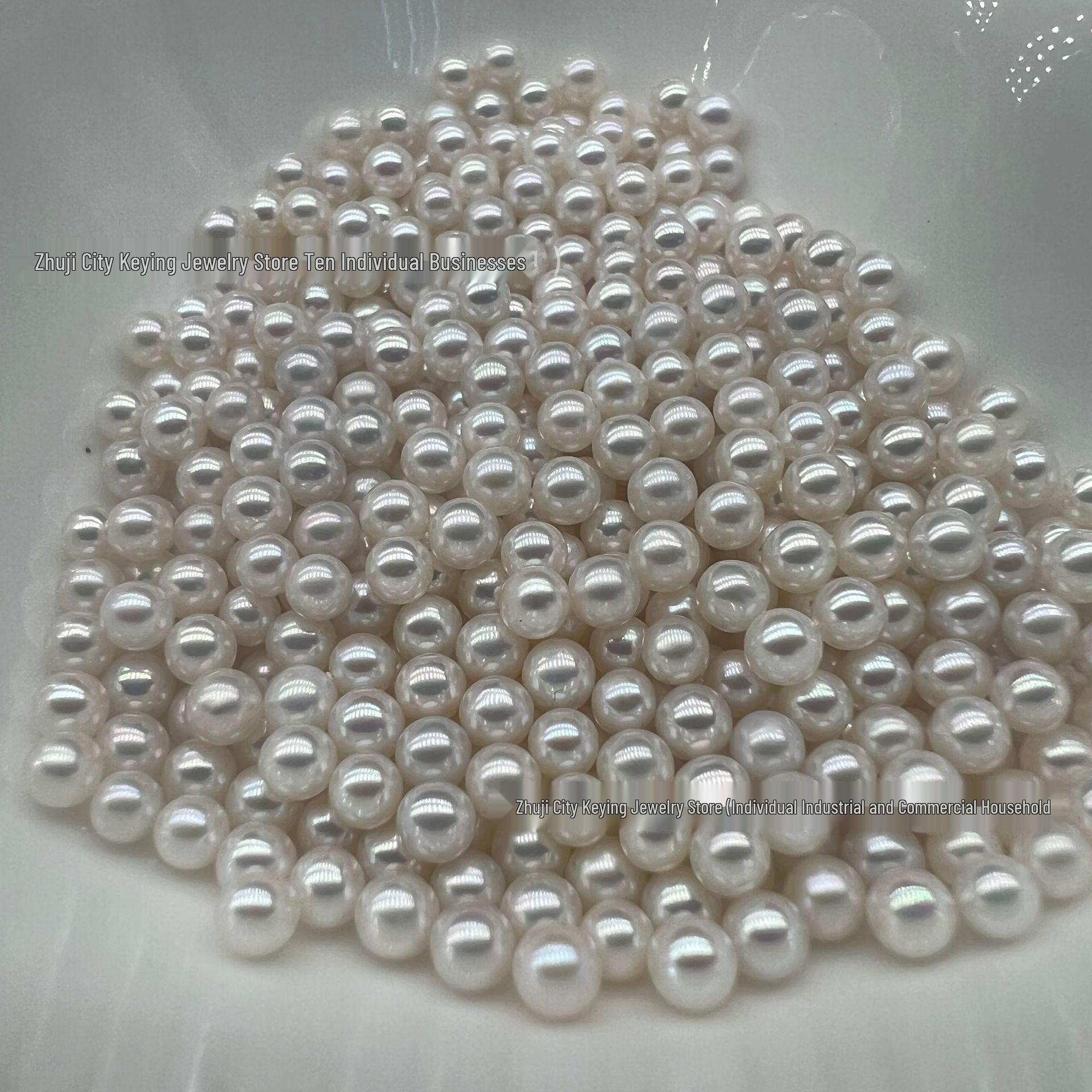 Zhuji Freshwater Akoya Pearl Beads 2.5-3mm, Near Round, DIY Jewelry Beads with Imperfections Drilled upon request