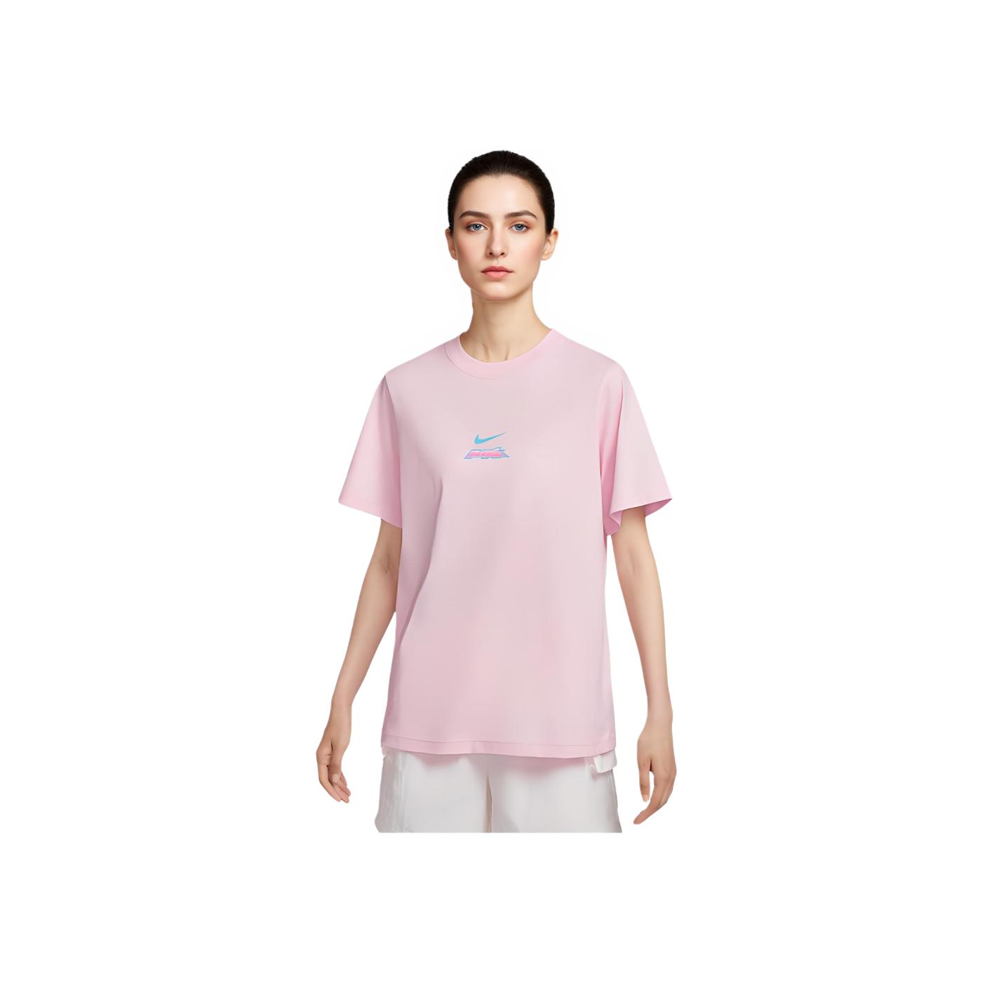 Nike Sportswear Essential Regular Fit Short Sleeve T-Shirt Women Pink HM4625-663 M
