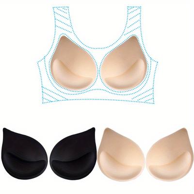 2 par 3D Push Up BH-inlägg Kvinnor Underkläder Små Bröstlyft Andningsbar Svamp Vadderad BH-kupa Foder Baddräkt BH-inlägg 327977557
