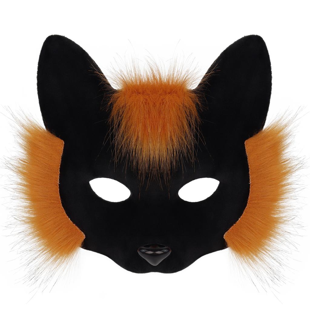 Trendy Animal Half Face Masks Fox Cat Mask Costumes Props For Halloween Cosplay Party