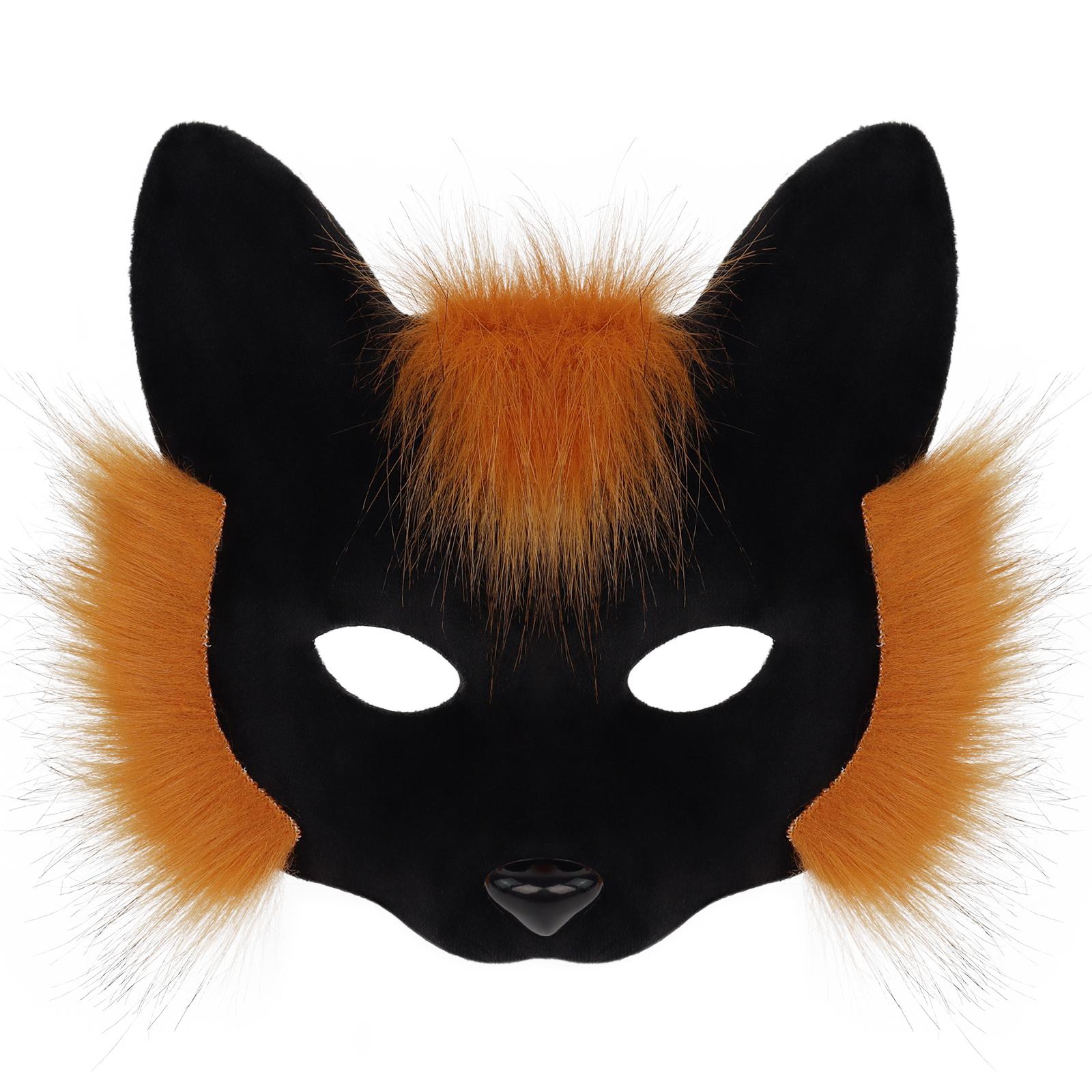 Trendy Dierlijke Halve Gezichtsmaskers Vos Kat Masker Kostuums Props Voor Halloween Cosplay Feest