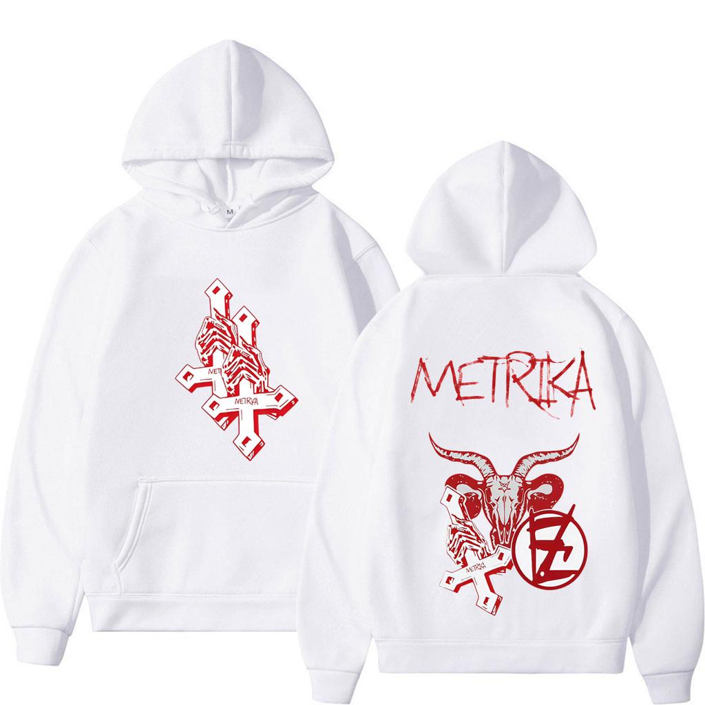 Singer Metrika Album Tour Print Hoodie Herren Damen Mode Sweatshirts Winter Oversized Pullover Streetwear