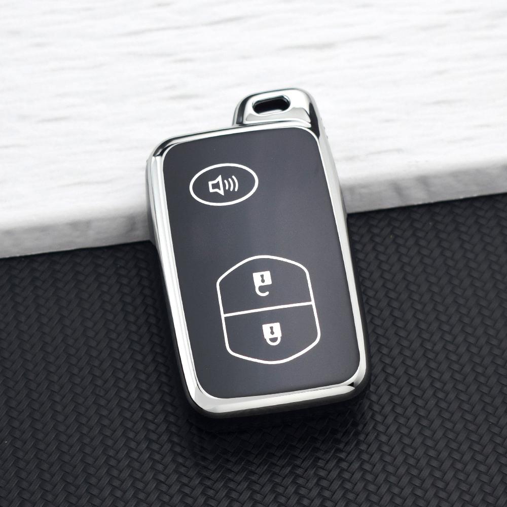 TPU Car Key Case Cover for Toyota Prius 30 Alpha Aqua Land Cruiser Auris for Lexus LC 200 2/3/4 Buttons Remote Holder Key Chain