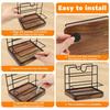 2X Rustic Napkin Holder For Salt And Pepper Shakers,Napkin Salt And Pepper Holder For Table,Metal Napkin Holder