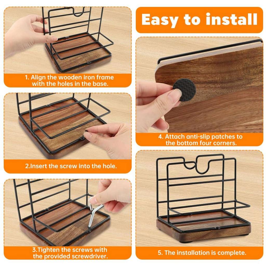 2X Rustic Napkin Holder For Salt And Pepper Shakers,Napkin Salt And Pepper Holder For Table,Metal Napkin Holder