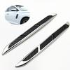 Universal Car Hood Side Flow Vent Fender Air Net Door Decals Auto Sticker DIY Simulation Car Shark Gills Outlet Soft +ABS Plated
