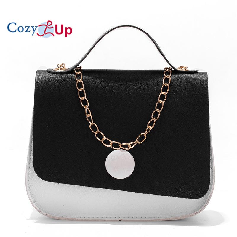 Cozy Up Chain Bag with Contrasting Color Small Square Bag for Women