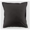 2 Taies d'oreiller uni 63 x 63 cm Passion anthracite