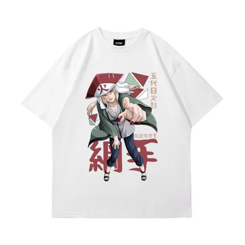 Naruto Print mens and womens cotton Tshirts 2026 summer Cartoon pattern Loose casual shortsleeved top