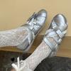 Fashion Mary Jane Flat Shoes 2025 Butterfly Knot Soft Soled Women's Ballet Fashion Simple Daily Dress Up Flats Lace Comfy Women Shoes