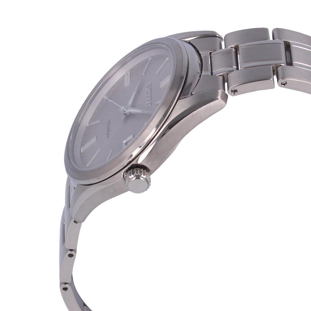 SEIKO Quartz SUR369P Titanium Silver Wrist Watch For Men