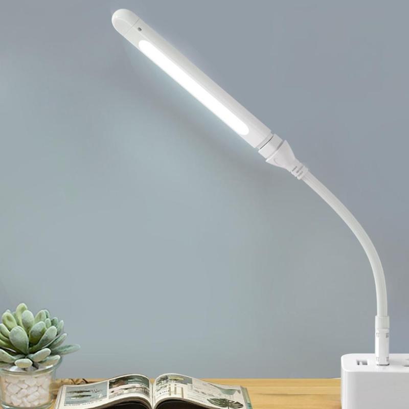 Mini Usb Led Night Light 8Leds Book Lamp Extension Pole Plug Adapter For Reading Notebook Power Bank Type-C And Usb Interfaces