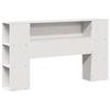 Vidaxl Bed With Shelf, Without Mattress, White, 160X200 Cm, Pine