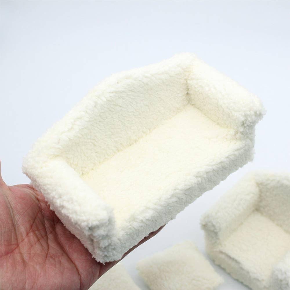 1:12  1:6 Dollhouse Sofa Plush Doll House Furniture Model  Doll House Accessories