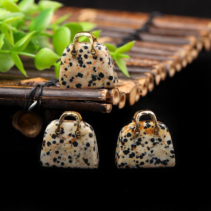 1 Pcs Natural Stone Crystal Apple Ornament, Jade Crystal Mini Handbag Ornament, Home Living Room Decoration, Christmas Eve Birthday Gift
