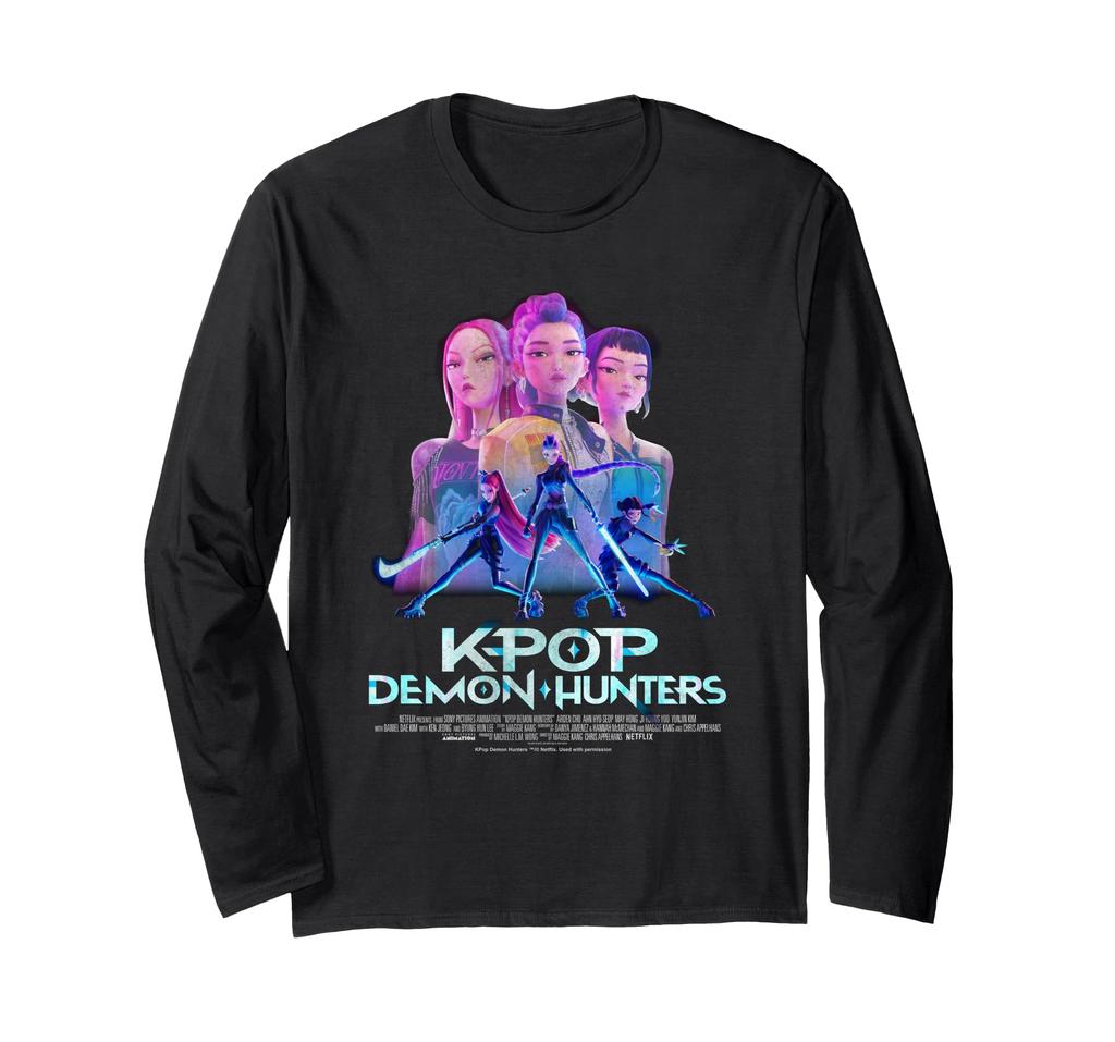 KPop Demon Hunters Huntrix Billboard Poster Long Sleeve Huntr/X T-Shirt