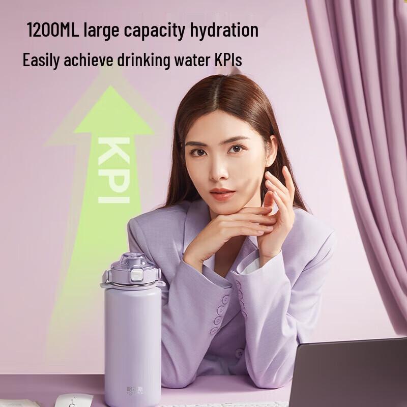 HAERS LULU Insulated Stainless Steel Straw Water Bottle