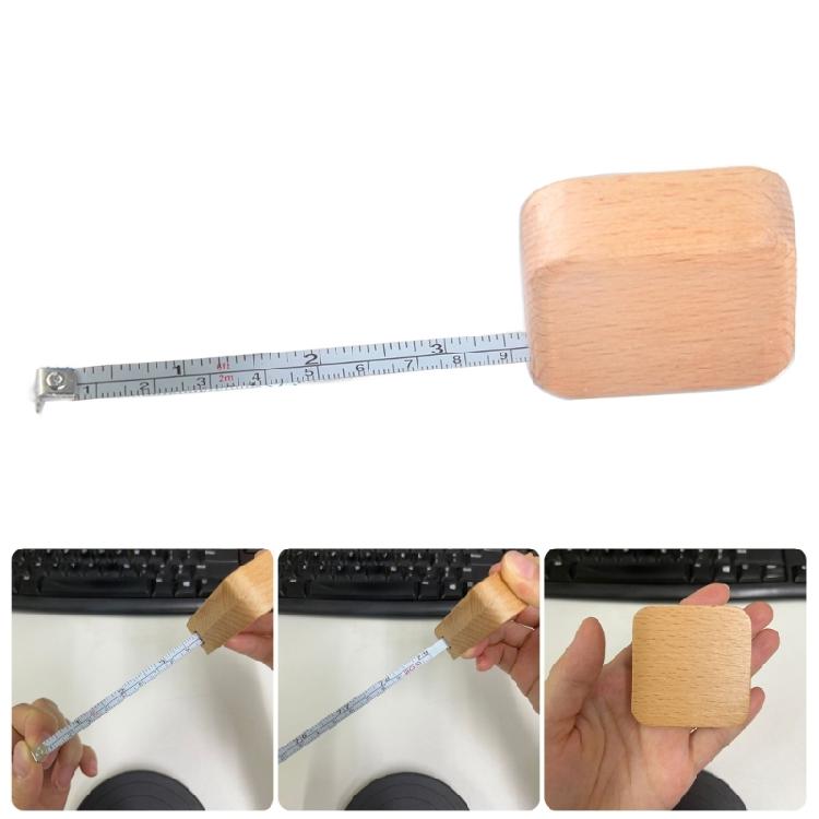 Wood Case Construction Tape Measure 2m Measuring Tape Ruler for Comfortable Grip In Any Setting