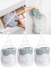 1/2/3PCS Hanging Laundry Bag To Hang Foldable Mesh Hamper with Carry Handle Door Net for Store Cloth, Toy, Camping, Hotel Use