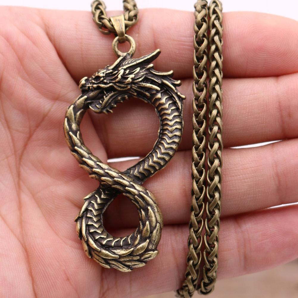 Ouroboros Dragon Necklace Greek Egyptian Symbol 124