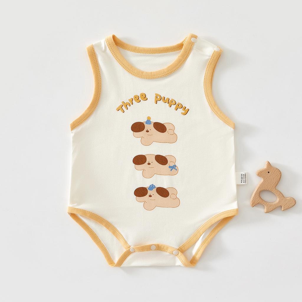 Baby Sleeveless Bodysuit, Lightweight Breathable Infant Tank Romper, Summer Triangle Onesie for Newborns