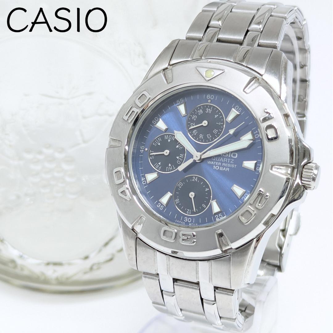 Working/New Battery CASIO Quartz Men s Watch Multi-Function 3 Hands