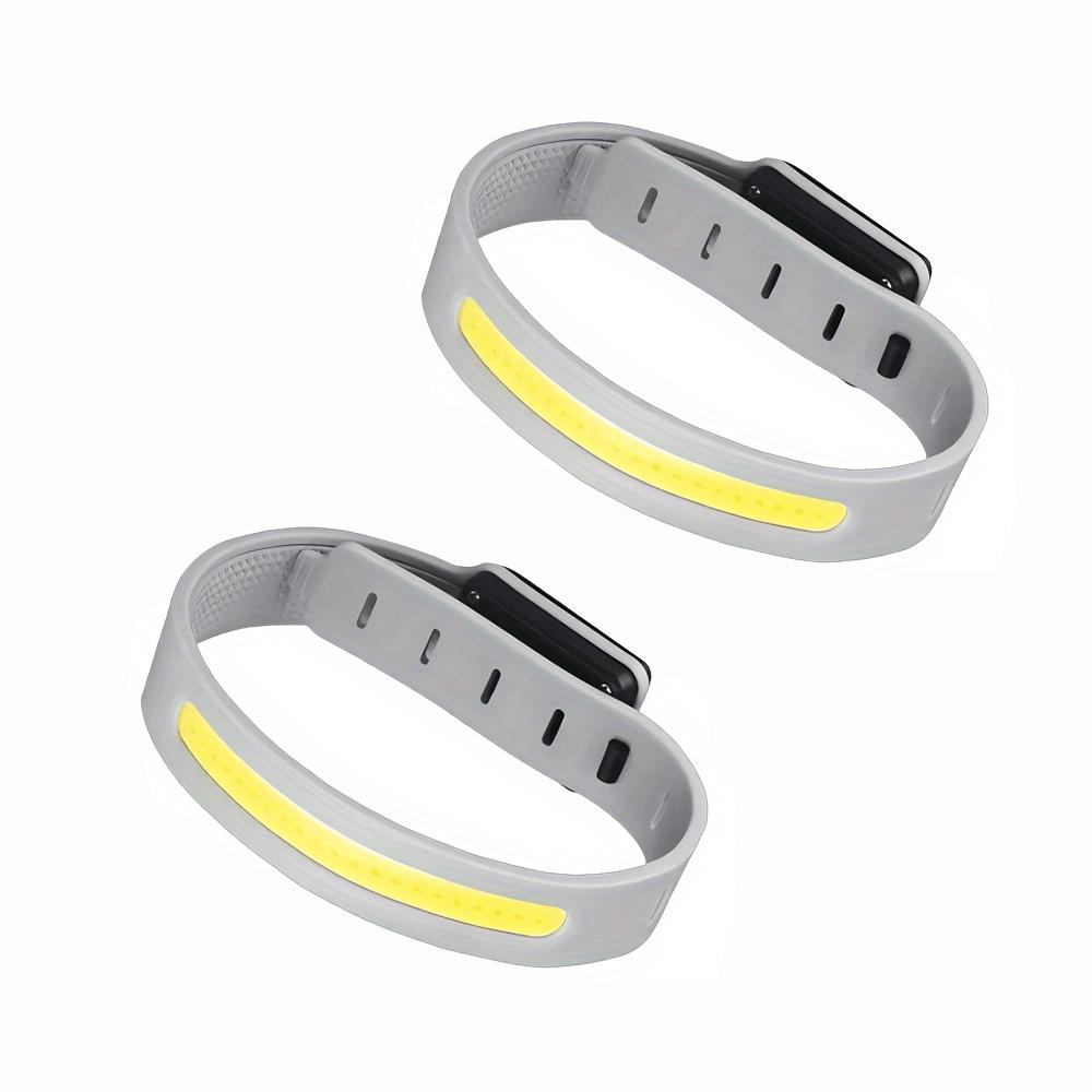 Ultra Light COB Running Wrist Light Charging Safety Wristband with One Click Operation,comfortable Rubber Strap,night Walking,cycling,jogging