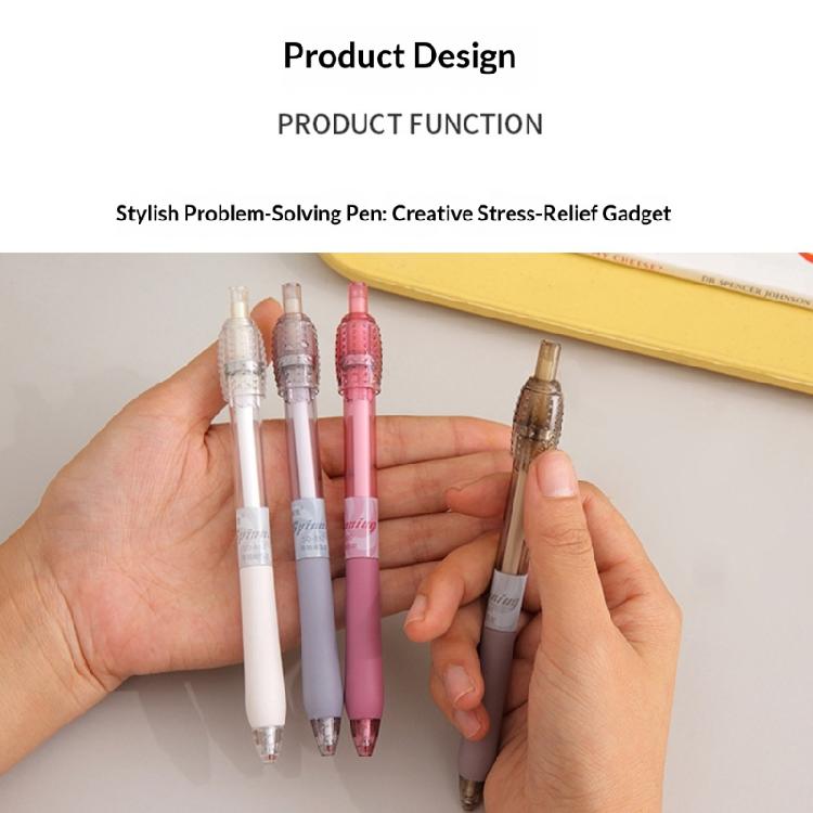8PCS Stress Relief Retractable Gel Pen 0.5MM Tip Quick Drying Gel Pen Office Writing Tool for Journaling Note Taking