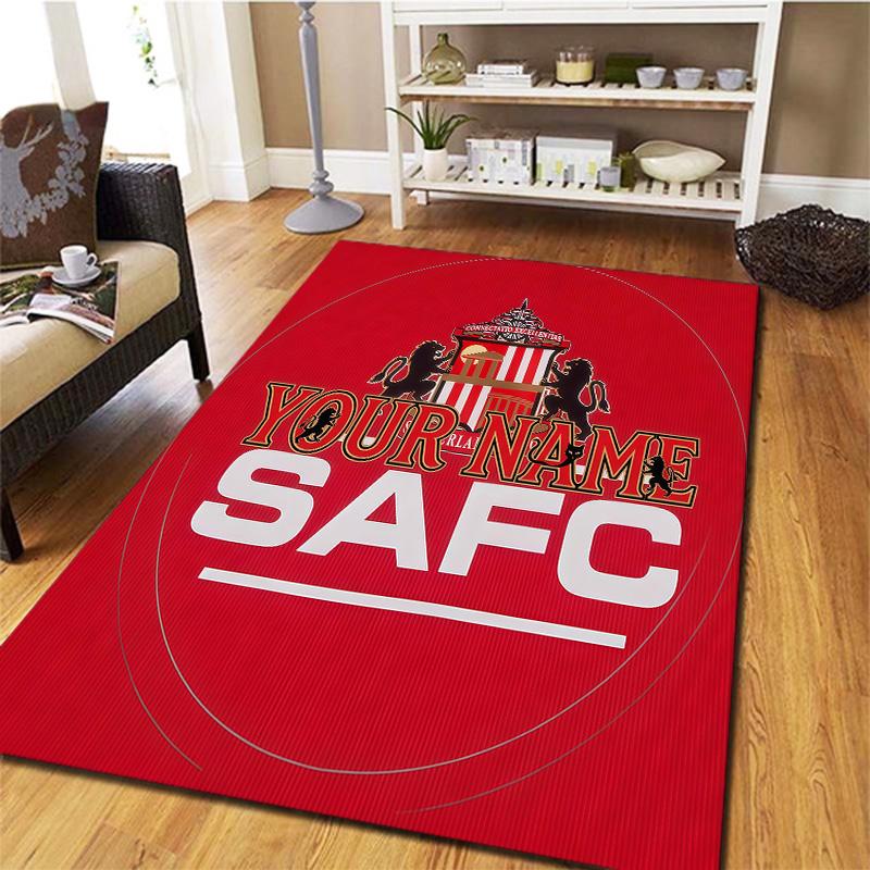 Sunderland Association Football Club Custom Name Carpet Rug For Living Room Bedroom Home Sofa Decoration Kids Play Nonslip Floor Mat