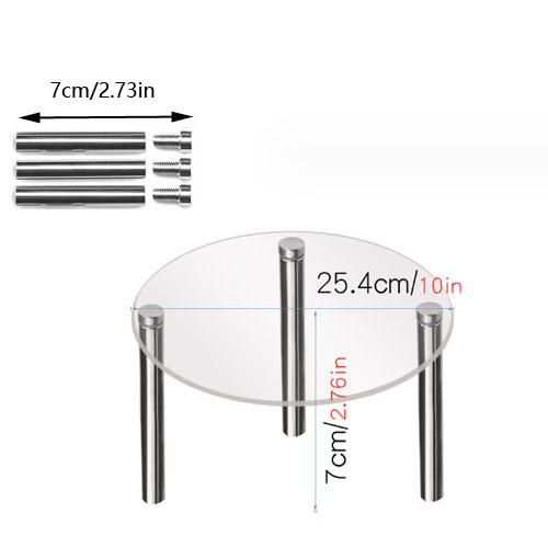 Cake Stand Transparent Round Shape Acrylic Birthday Cupcake Dessert Stand Holder Cake Makaron Display Rack Party Supplies