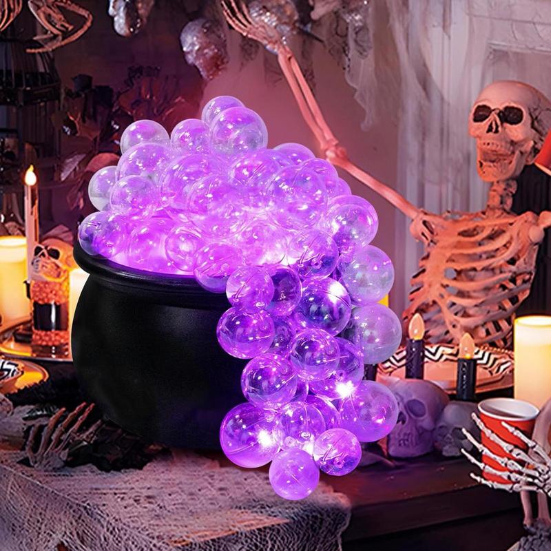 Große Kessel Halloween Dekorationen Vintage Dekor Beleuchteter Hexenkessel Schwarze Schale Festlicher Exquisiter Kessel