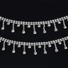 10Yards Rhinestone Fringe Trim Sparkle Diamond Rhinestone Tassel Chain Crystal Belt Clothing Bag DIY Wedding Decoration Gift