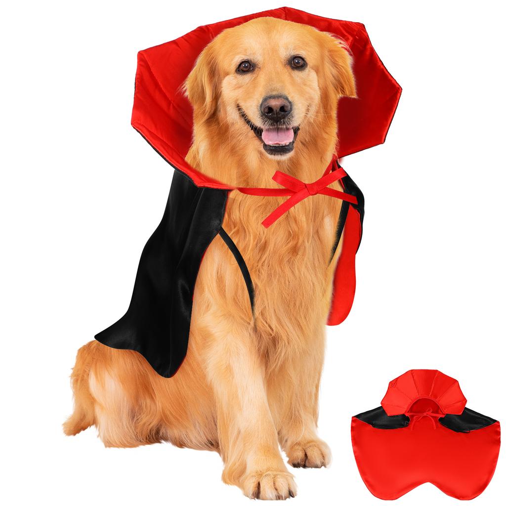 Halloween Costume for Dog Cloak Halloween Cat Costume Birthday Dress Pet Vampire Apparel Spooky Cape for Small Medium Dogs Cats