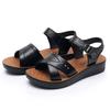 Clearance Leather Middle-aged and Elderly Mother Sandals Soft Sole Non-slip and Wear-resistant, Light and Comfortable Flat Heel Women's Cool Slippers