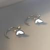 1 Pair Women Earrings, Butterfly Design Circle Shape Earrings, Open-Type Easy Wear for Daily Commuting Dating