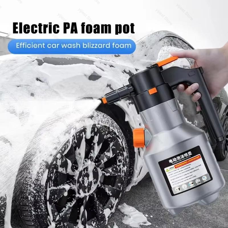 2L Professioneller Elektrischer Schaumsprüher Motorisierter Handheld Schnee Schaumkanone Autowaschsprüher für Autowäsche Autozubehör