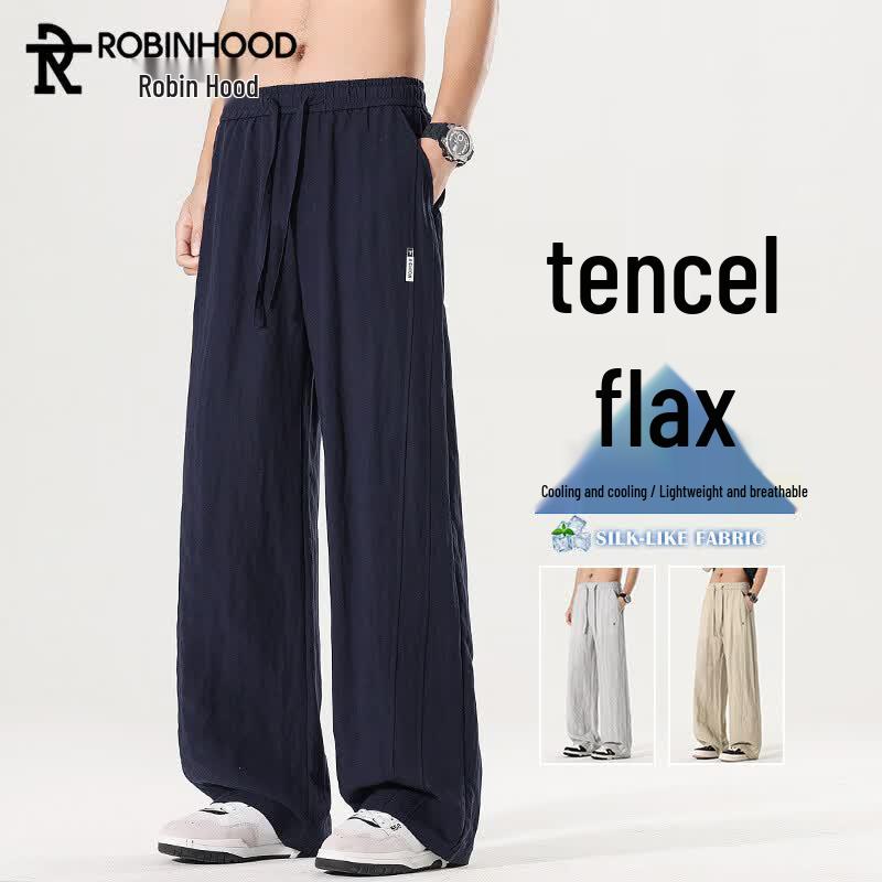Robinhood Men's Lightweight Breathable Straight-Leg Casual Trousers