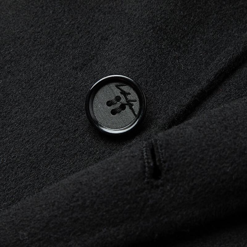 Shanshan Men's Extra Long Double-Faced Wool Trench Coat