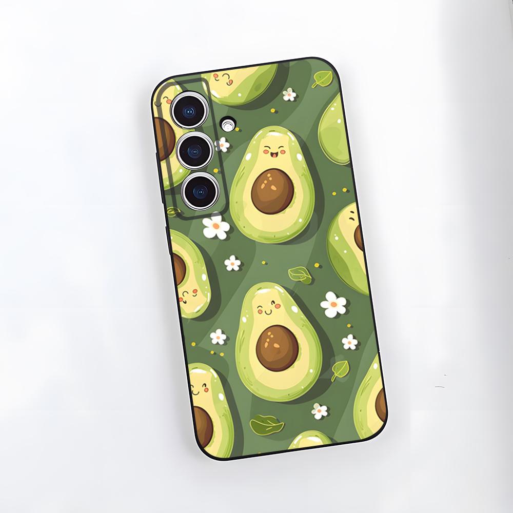 C-Cute Cartoon Avocado Handyhülle Für Samsung S25 Plus S20 S20 Plus S22 Ultra S23 FE S21 Plus S21 Ultra Weiche Hülle