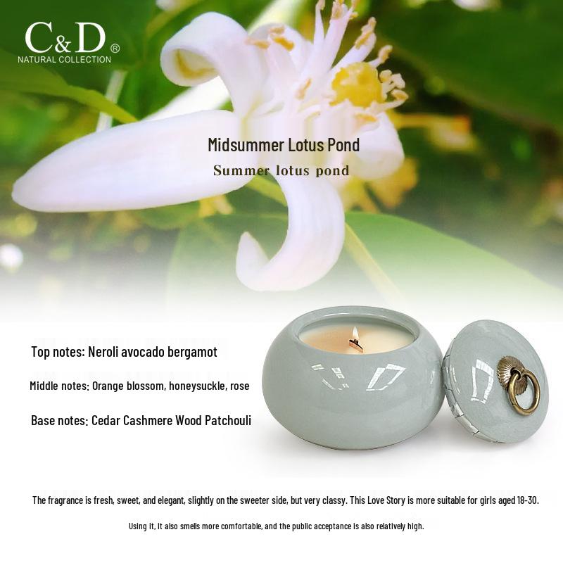 Ceramic Soy Wax Scented Candle Set - Fragrant Indoor Atmosphere Enhancer & Home Decor Souvenir