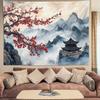 Tree of Life Tapestry – Fantasy Forest Nature Landscape Wall Art with Mystic Green Aesthetic, Large Wall Hanging for Bedroom,