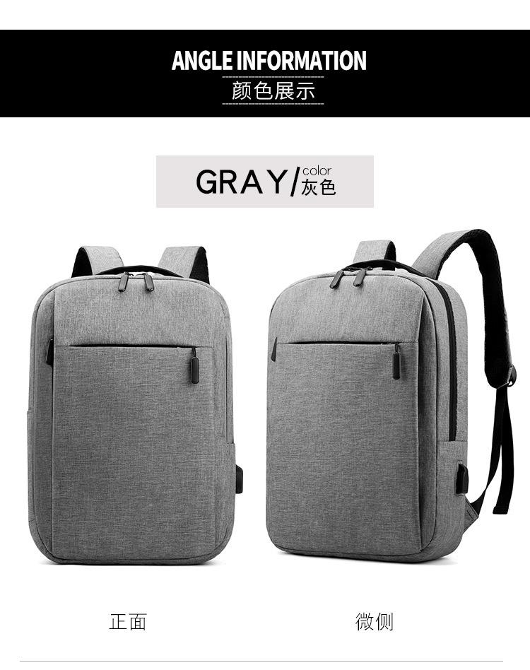 

Business Backpack for Laptop Students Casual Backpack сірий колір