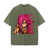 JoJo's Bizarre Adventure Diavolo King Crimson Printed Streetwear Men Women Washed Cotton T-shirts Vintage T Shirt Loose Clothing