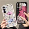 Floral Pattern Case For Samsung A57 A37 A17 A56 A36 A16 A55 A35 A15 A54 5G S21 FE S22 S23 S24 S25 Plus S26 Ultra Bumper Cover