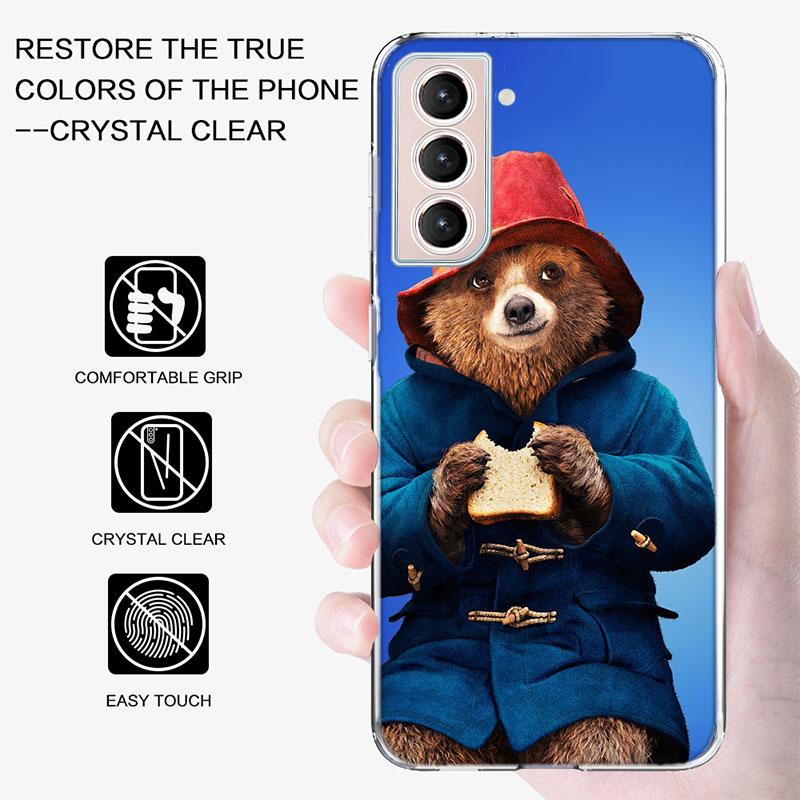 Cute P-Paddington Bear Phone Case For Samsung A16 A26 A36 A56 A17 A15 A25 A35 A55 A14 A24 A34 A54 A04S A05S Galaxy Note 20 10 9