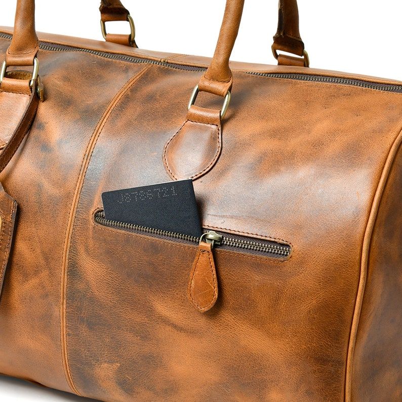 Kožená víkendová taška: Duffle z lícové kůže, dárek pro ženicha
