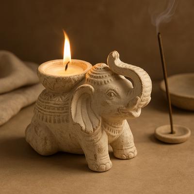 Räucher- und Kerzenhalter, Elefant